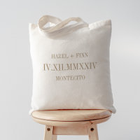 Roman Numeral Date, Names & City Wedding Welcome