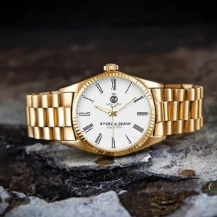 Roman Numeral Monogram Couple names Watch