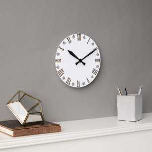 Roman numeral numbers clock illustration