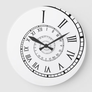 Roman Numeral Spiral Clock