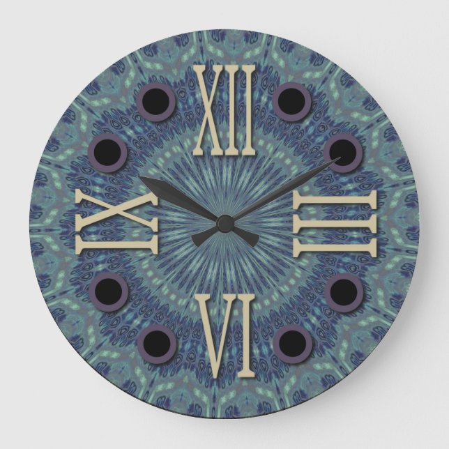 Roman Numeral winter refresh 002 Large Clock (Front)
