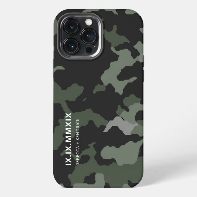  Roman Numerals Anniversary Date Matching Couple iPhone Case (Back)