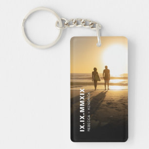  Roman Numerals Anniversary Special Date Birthday Key Ring