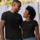 Roman Numerals Date Matching Couple Custom T-Shirt<br><div class="desc">Matching couple t-shirt with a roman numerals date. Personalise it by adding a dating anniversary or any special date. Use a converter to figure out the date or message me and I'll convert it for you. The listing is for 1 (one) shirt.</div>