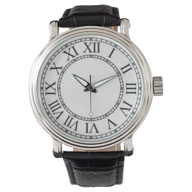 Roman Numerals Modern number big Easy to Read Watc Watch (Front)
