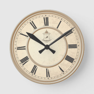 Roman numerals Roman numerals Round Clock