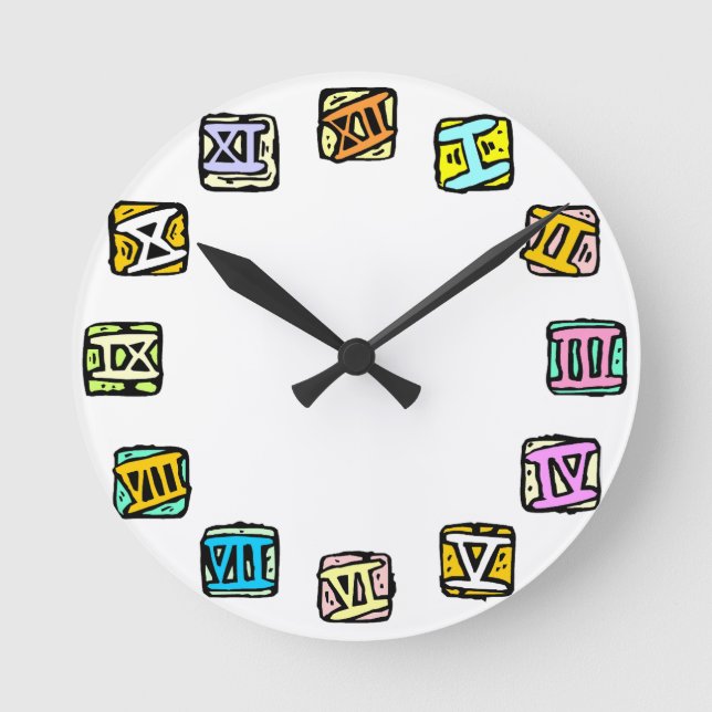 Roman Numerals Round Clock (Front)
