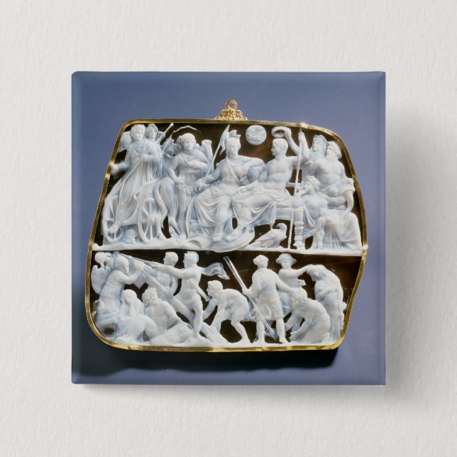 Roman onyx cameo, 1st century AD 15 Cm Square Badge (Front)