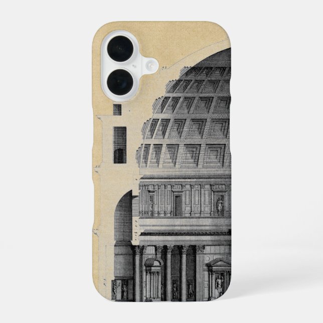 Roman Pantheon Classical Architecture iPhone 16 Case (Back)