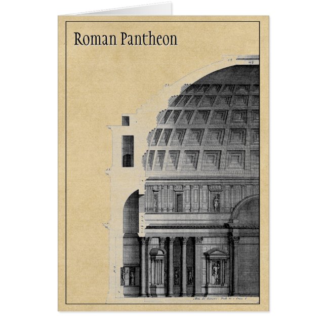 Roman Pantheon Classical Architecture Note Card (Front)