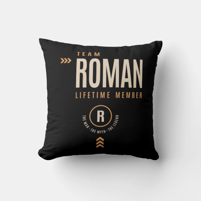Roman Personalised Name - Funny Roman Cushion (Front)