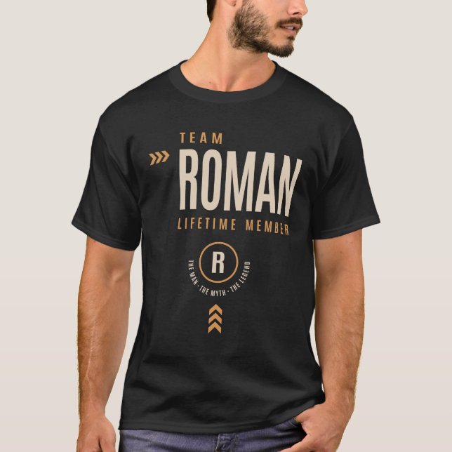 Roman Personalised Name - Funny Roman  T-Shirt (Front)