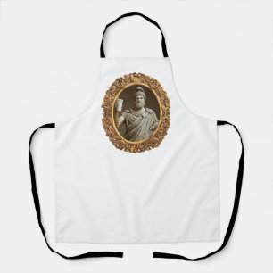 Roman Renaissance Emperor Portrait Holding Coffee Apron