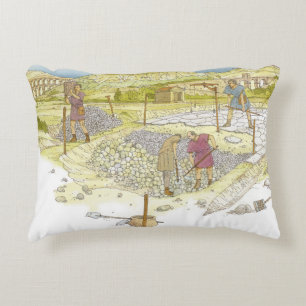 Roman road. Detail Decorative Cushion