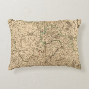Roman roads and battlefields decorative cushion