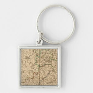 Roman roads and battlefields key ring