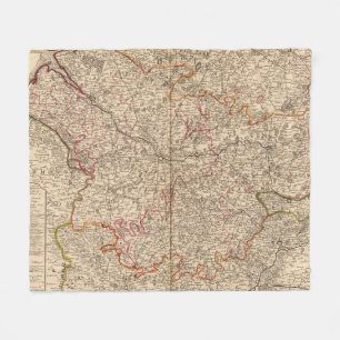 Roman roads and churches fleece blanket
