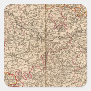 Roman roads and churches square sticker