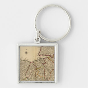 Roman roads and forests key ring