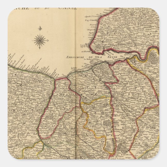 Roman roads and forests square sticker (Front)