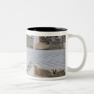 Roman ruins of the port of Emporion Two-Tone Coffee Mug