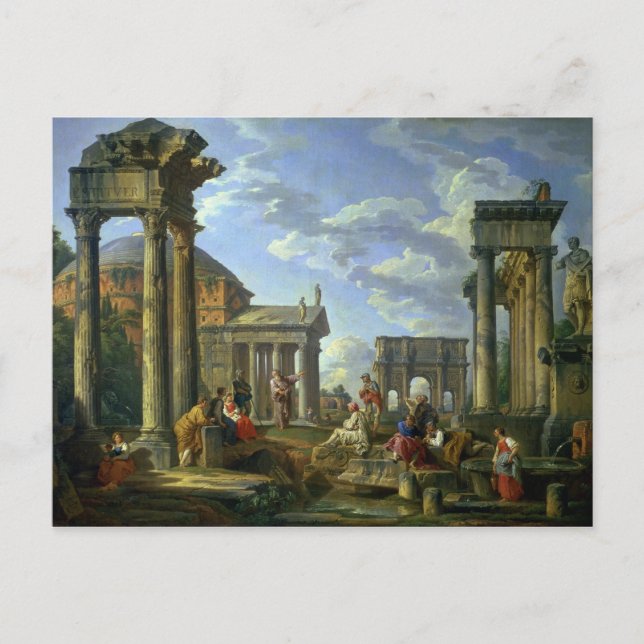 Roman Ruins with a Prophet, 1751 Postcard (Front)