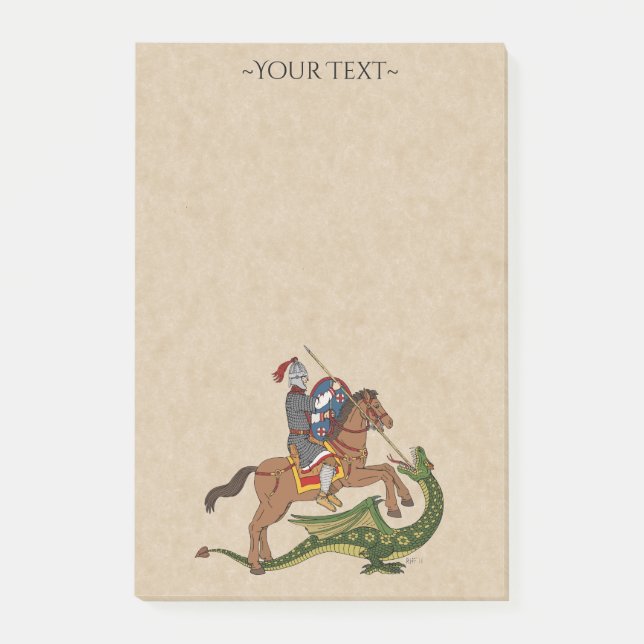 Roman Saint George and the Dragon Post-it Notes (Front)