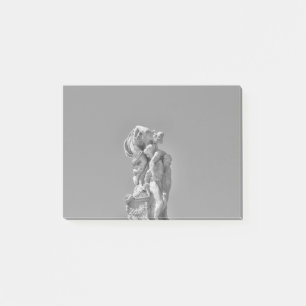 Roman sculptures in modern composition post-it notes