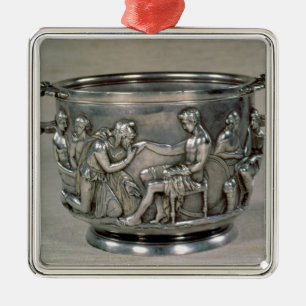 Roman silver-gilt drinking cup metal tree decoration