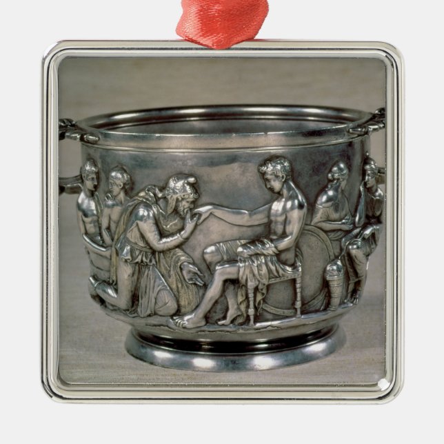 Roman silver-gilt drinking cup metal tree decoration (Front)