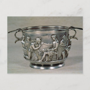 Roman silver-gilt drinking cup postcard