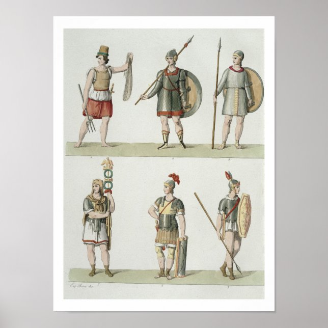 Roman Soldiers, detail from plate 2, Class 5 of Pa Poster (Front)
