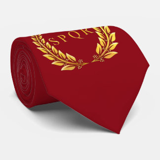 Roman SPQR Laurel Tie