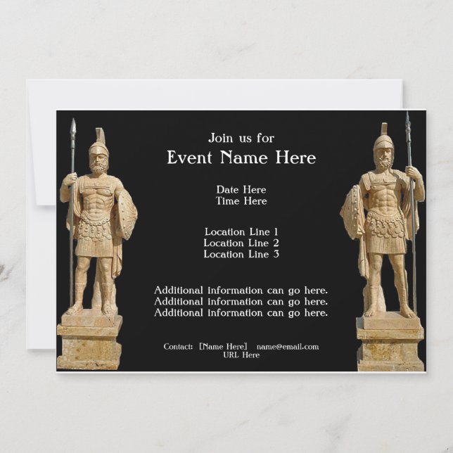 Roman Statues Invitations (Front)