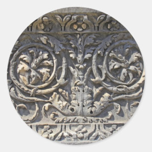 Roman stone classic round sticker