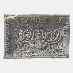 Roman stone tea towel