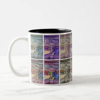 Roman street Two-Tone coffee mug