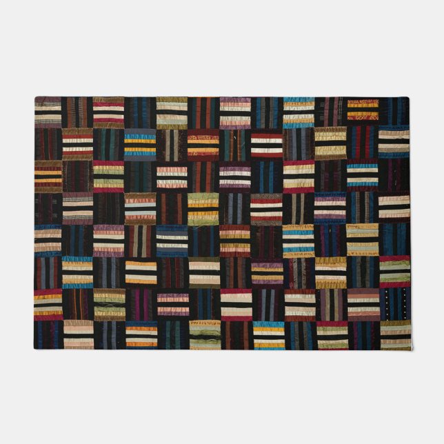 Roman stripes quilt Door Mat (Front)