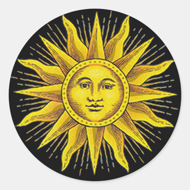 Roman Sun Classic Round Sticker (Front)