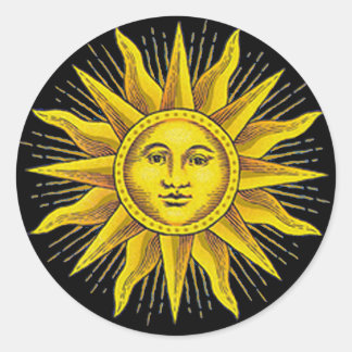 Roman Sun Classic Round Sticker