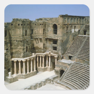 Roman theatre at Bosra , Syria Square Sticker
