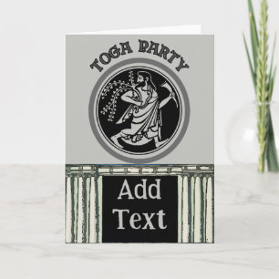 Roman Toga Party Initials edit Note Card