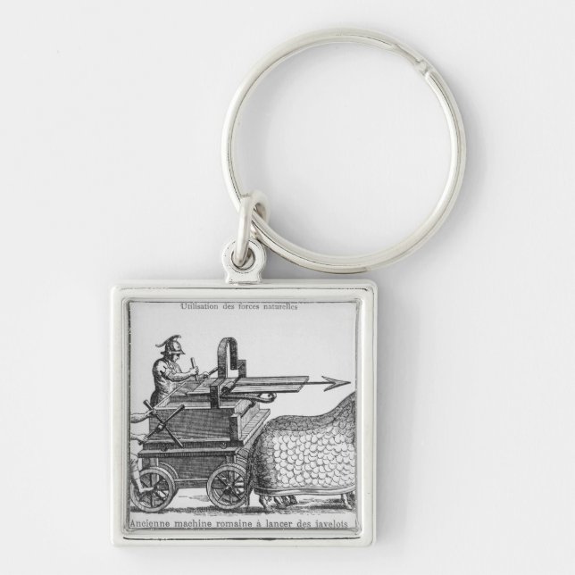 Roman war machine for firing javelins key ring (Front)