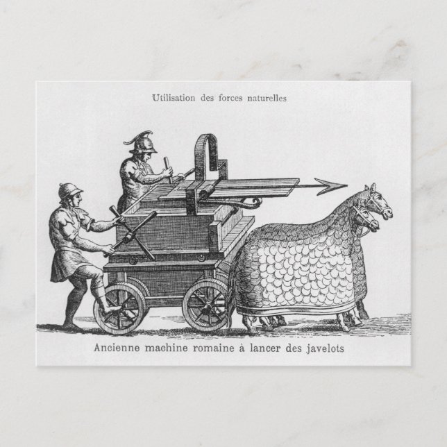 Roman war machine for firing javelins postcard (Front)