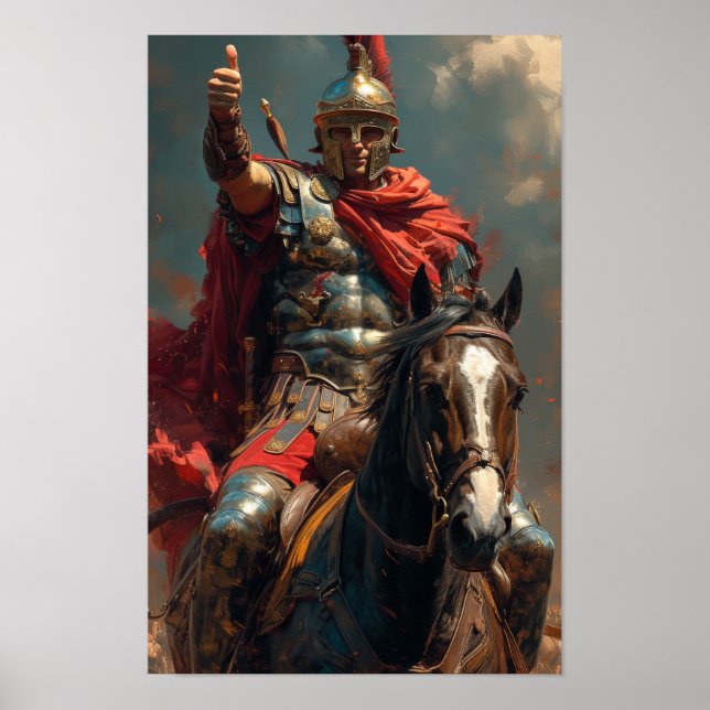 Roman Warrior in Armour Poster (Front)