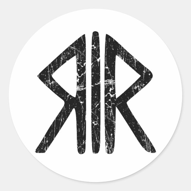 Roman Way Gods religion symbol ancient antiquity h Classic Round Sticker (Front)