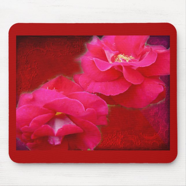 Romance and Red Roses Mouse Pad (Front)