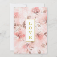 *~ Romance Blush Flower LOVE AR26 QR RSVP Wedding