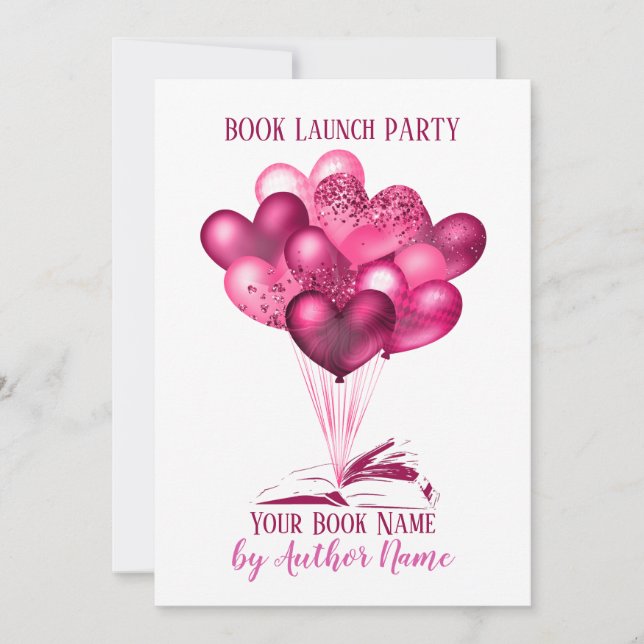 Romance Book Launch Party Invitation (Front)