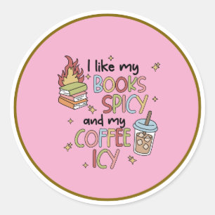 Romance books and coffee sticker